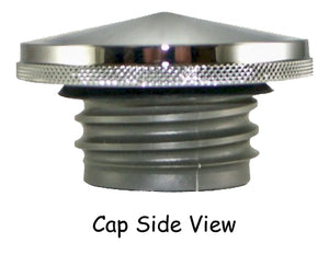 Gas Cap Ray Star All Models 1982 / Later Vented Machined W / Black Accents