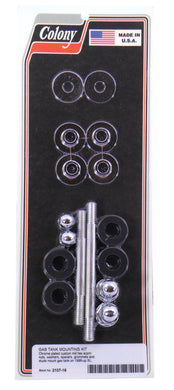 Gas Tank Mounting Kit Chrome Plated Fits Sportster 1996 / 2003 Acorn Style Nuts MFG# 2107-16