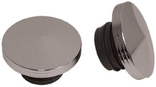 Load image into Gallery viewer, Gas Caps Point 3 / 8&quot;Tk Grooved All Models 1982 / Later W / Dual Caps Chromed Aluminum