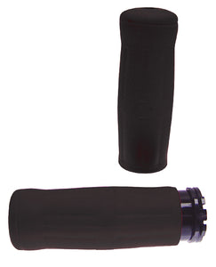 Throttle Control W / Old School Grips Any Model W / Exterior Cables Black Molded Rubber 1.625"Od