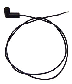 Electrical Terminal W / Wire Fits 3 / 16"Threaded Male Stud 90 Deg Push On 24"Lg Black Wire