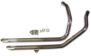 Slash Cut Drag Pipes 2" Sportster 1986 / 2003 40" Long Channel Mounting