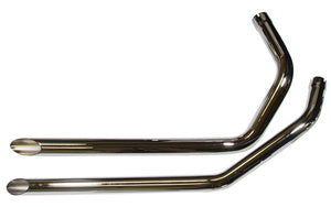 Slash Cut Drag Pipes 2" Diameter Sportster 1957 / 1985 (Except 1979) 40" Long Channel Mounting