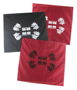 Bandanna Red W / Black MID-USA Logo 21.25 X 21.25 65 / 35 Poly / Cotton