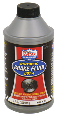 Brake Fluid Dot 4 Synthetic Use In All Dot 4 Disc Brakes 12Oz Bottle Lucas#10827