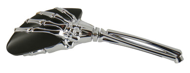 Skeleton Hand Mirrors Fits All Models Chrome & Black