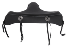 Load image into Gallery viewer, Police Style Solo Seat Black Leather W / Steel Pan Foam Padding W / Skirt