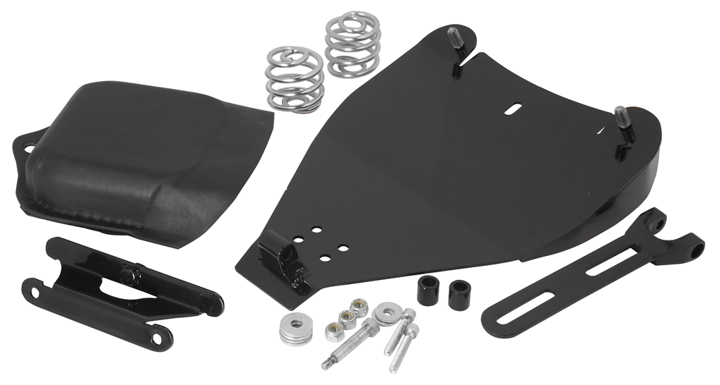 Solo Seat Kit For Softail Bolt On Kit W / Battery Cover Steel Hinge Torsion Springs