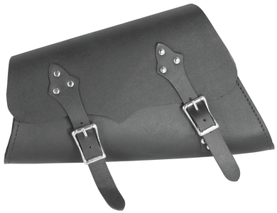 Swingarm Bag Left Side Use On 2004 / Later XL Black With 2 Buckle Straps