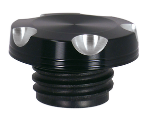 Gas Cap Deep Cut Vented All Models 1982 / Later Black