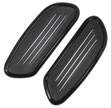 Speed-Line Pass Footboards Black Fits Touring Models Black Footboard Pans