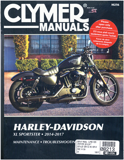 Repair Manual Clymer M256 Sportster 2014 / 2017 Detailed Service And Repair