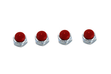 Replica Red Rocker Arm Nut Set Zinc Plated 1966 / 1984 FL 1971 / 1984 FX 1980 / 1983 FLT 1982 / 1983 FXR 1957 / 1985 XL