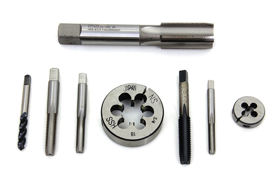 Die Tool and Tap Set 1936 / 1948 W 1929 / 1952 WL 1930 / 1936 VL 1930 / 1973 G 1937 / 1948 UL 1936 / 1952 EL 1941 / 1984 FL 1971 / 1984 FX