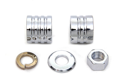 Front Axle Spacer Kit Groove Style Chrome 2000 / 2006 FXST Front Fitment2000 / 2006 FXDWG Front Fitment