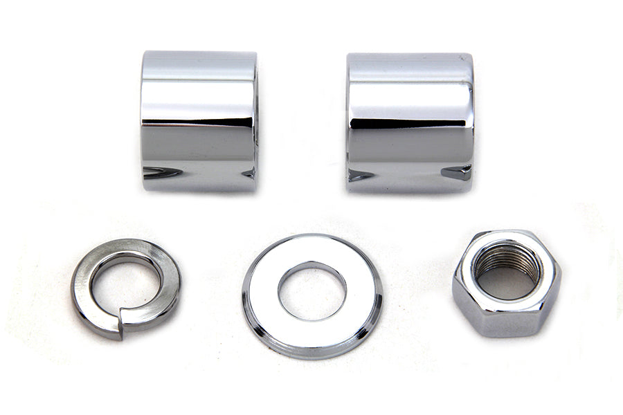 Front Axle Spacer Kit Smooth Style Chrome 2000 / 2006 FXST Front Fitment2000 / 2006 FXDWG Front Fitment