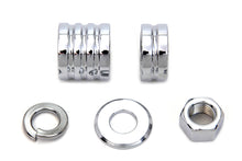 Load image into Gallery viewer, Front Axle Spacer Kit Groove Style Chrome 2000 / 2006 FLSTF Front Fitment