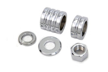 Load image into Gallery viewer, Front Axle Spacer Kit Groove Style Chrome 2000 / 2006 FLSTF Front Fitment