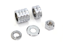 Load image into Gallery viewer, Front Axle Spacer Kit Groove Style Chrome 2000 / 2006 FLSTF Front Fitment