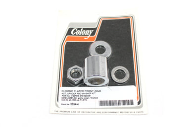 Front Axle Spacer Kit Smooth Style Chrome 2000 / 2006 FLSTC Front Fitment