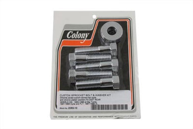 Rear Sprocket Bolt and Washer Kit Chrome