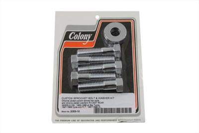 Rear Sprocket Bolt and Washer Kit Chrome