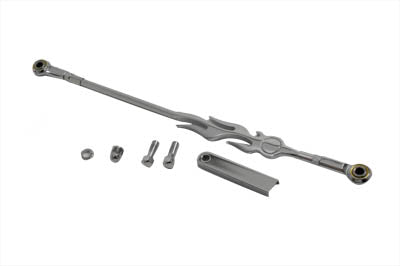 Chrome Flame Style Shifter Rod Kit 2000 / UP FXST 2000 / UP FLST