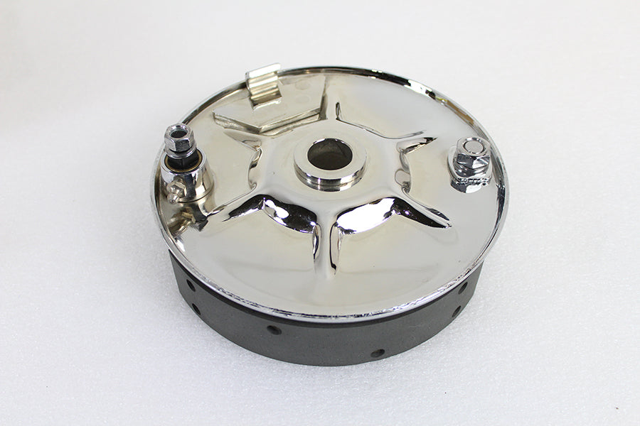 Rear Mechanical Brake Backing Plate Kit Chrome 1936 / 1940 EL 1941 / 1957 FL 1937 / 1948 VL