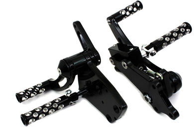 Black Billet Extended Forward Control Set 0 /  Custom application with 2000-UP mounting holes