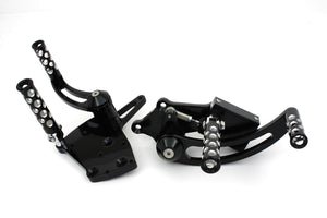 Black Billet Extended Forward Control Set 0 /  Custom application with 2000-UP mounting holes