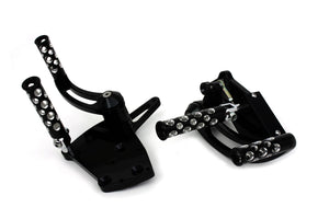 Black Billet Extended Forward Control Set 0 /  Custom application with 2000-UP mounting holes