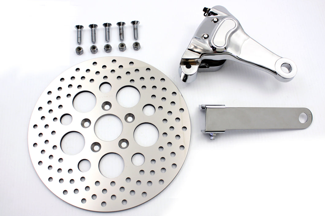 Chrome Rear 4 Piston Caliper and 11-1/2