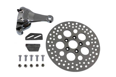 Chrome Rear 4 Piston Caliper and 11-1/2