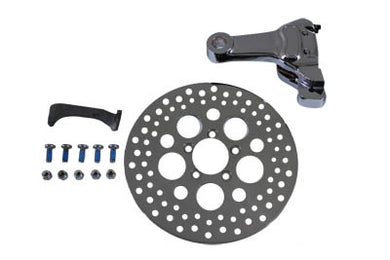 Chrome Rear 4 Piston Caliper and 11-1/2