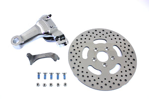 Chrome Rear 4 Piston Caliper and 11-1/2" Disc Kit 0 /  Custom application for rigid frame with 1 axle"