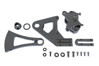 Chrome Rear 4 Piston Caliper and Bracket Kit 1987 / 1999 FXST 1987 / 1999 FLST