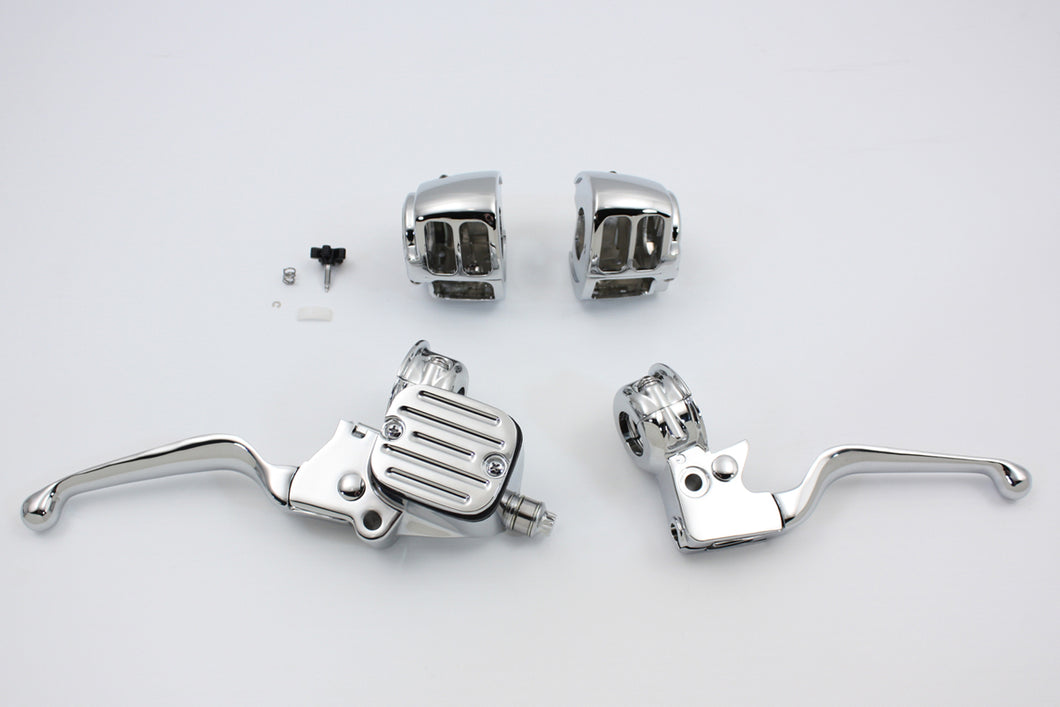 Contour Style Chrome Handlebar Control Kit 1996 / 2006 FXST 1996 / 2006 FLST 1996 / 2006 FXD 1996 / 2003 XL 1996 / 2006 FXDWG