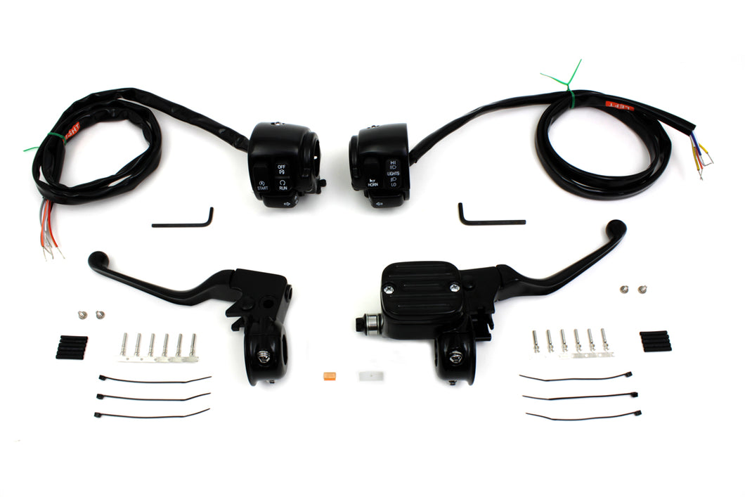 Handlebar Control Kit Black 1996 / 2006 FXST 1996 / 2006 FLST 1996 / 2006 FXD 1996 / 2003 XL