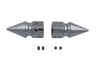 Chrome Front Axle Cover Set Pike Style 1988 / 2003 FLT 1972 / 1984 FL 1984 / 2006 FXST 1986 / 2006 FLST 1991 / 2003 FXD 1991 / 2003 XL