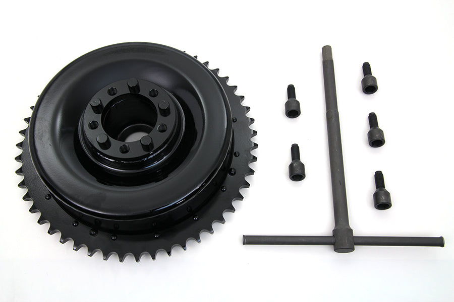 Rear Mechanical Brake Drum Black with Sprocket 1937 / 1948 UL 1936 / 1940 EL 1941 / 1957 FL