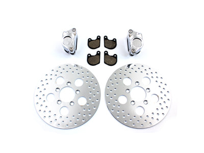 Front Dual Disc Caliper and 10 Disc Kit Chrome 1978 / 1983 XL 1980 / 1983 FX