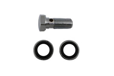 Chrome Brake Hose 10mm Banjo Bolt Kit 1982 / 2003 XL 1994 / 2010 FXD 1982 / 2009 FLT