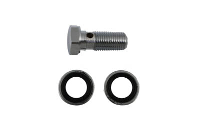 Chrome Brake Hose 10mm Banjo Bolt Kit 1982 / 2003 XL 1994 / 2010 FXD 1982 / 2009 FLT
