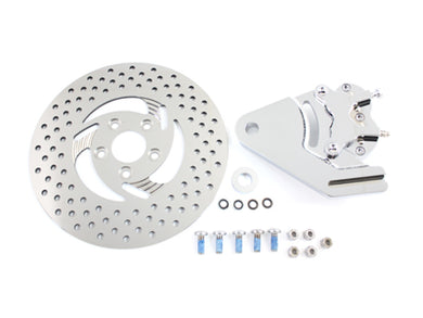 Chrome Rear 4 Piston Caliper and 11-1/2