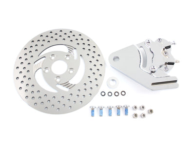 Chrome Rear 4 Piston Caliper and 11-1/2