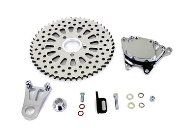 Chrome Rear 4 Piston Caliper and 10 Disc Sprocket 0 /  Custom application for 3/4 or 1