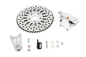 Chrome Rear 4 Piston Caliper and 10 Disc Sprocket 0 /  Custom application for 3/4 or 1" axle"