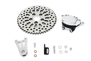 Chrome Rear 4 Piston Caliper and 10 Disc Sprocket 0 /  Custom application for 3/4 or 1" axle"