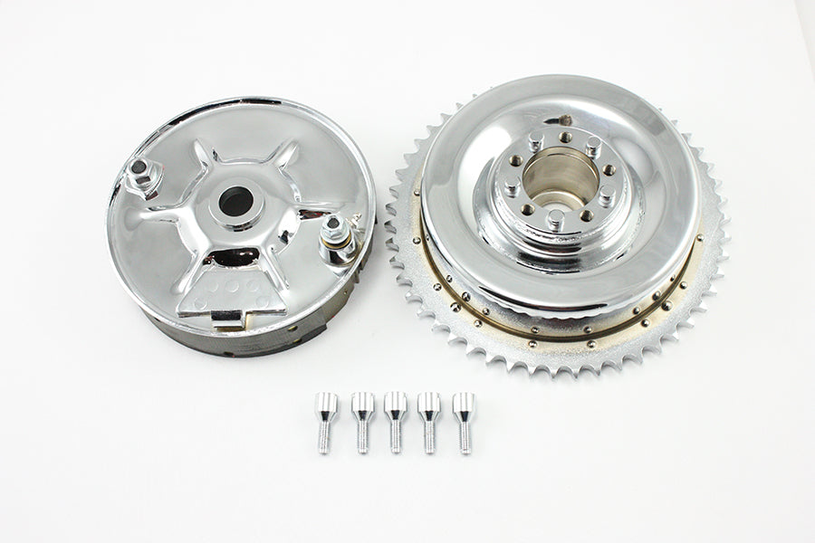 Rear Mechanical Brake Drum Kit Chrome 1937 / 1948 UL 1936 / 1940 EL 1947 / 1957 FL