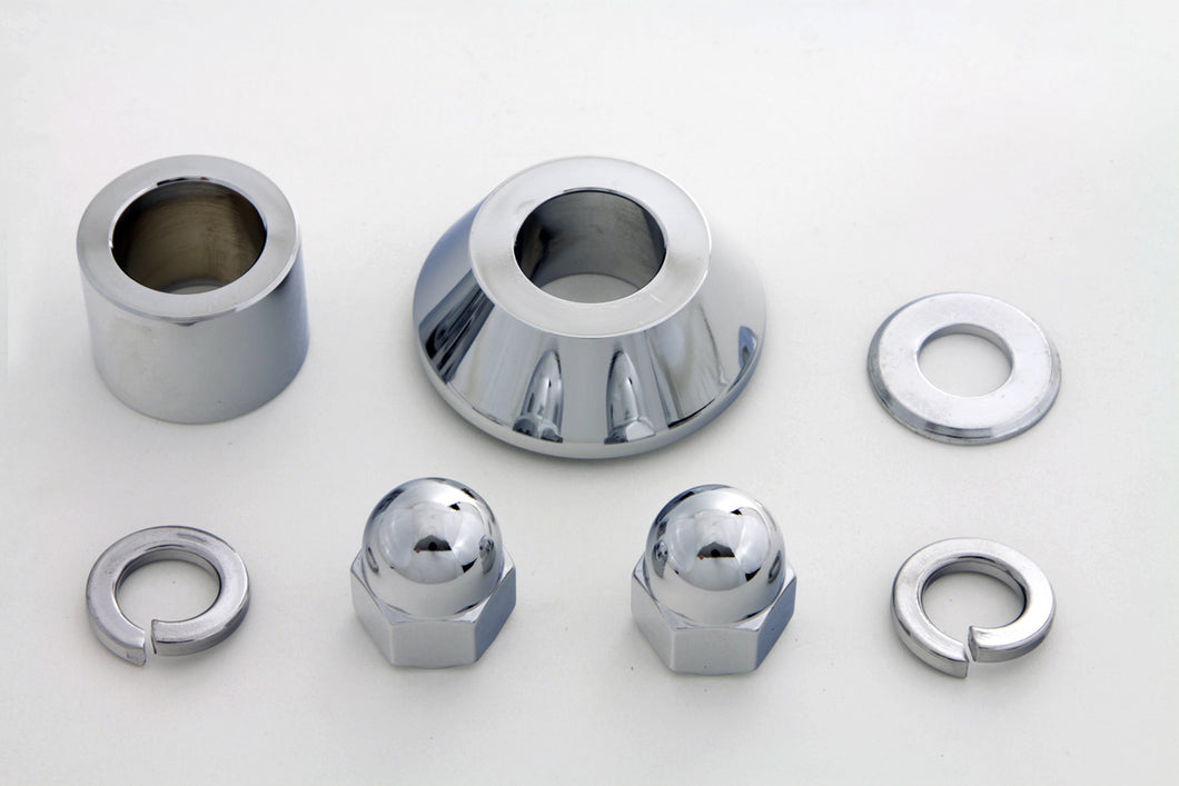 Front Axle Spacer Kit Smooth Style Chrome 2007 / UP FXSTD Front Fitment